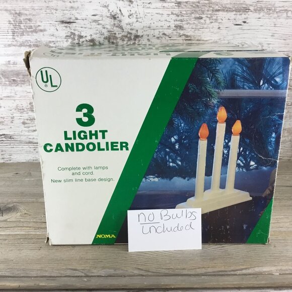 Set of 5 Vintage Noma 3-Light Yellow Candoliers Christmas Lights Bulbs NOT inclu - Picture 12 of 13